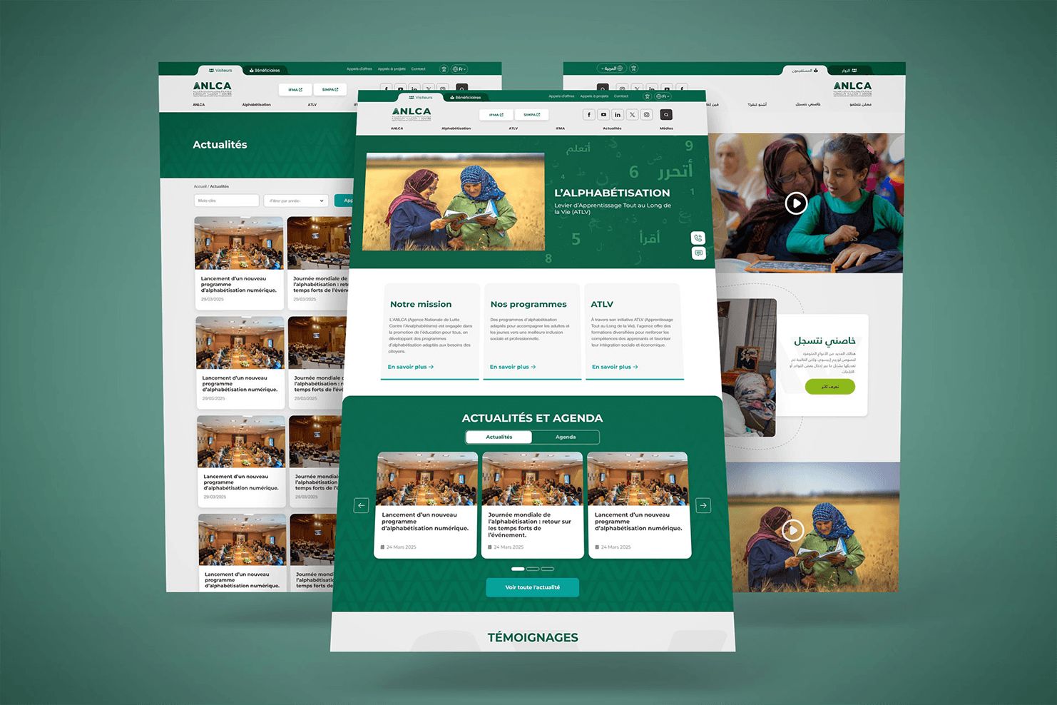 Capture d’écran du site ANLCA, aperçu 2