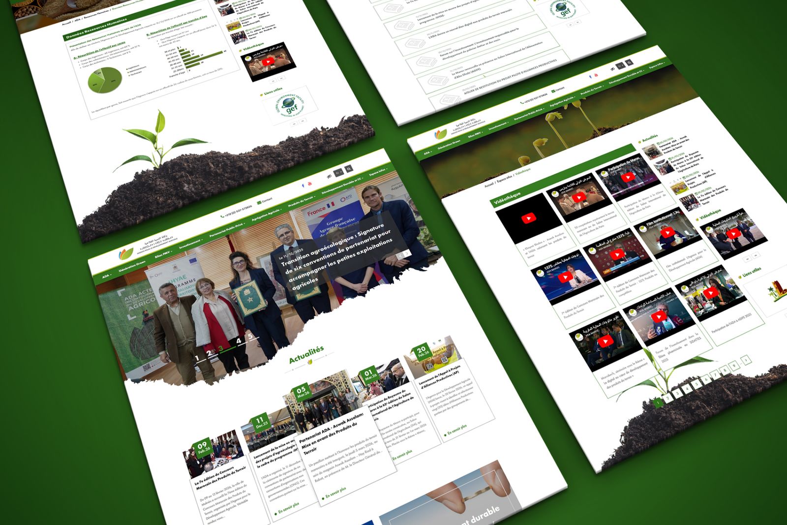 Capture d’écran du site ADA, aperçu 2