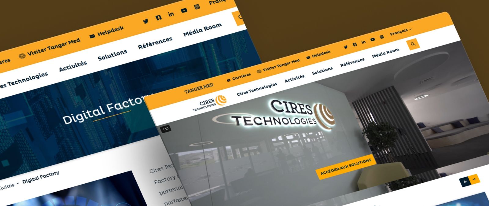 Capture d'écran du site Cires Technologies, aperçu 1