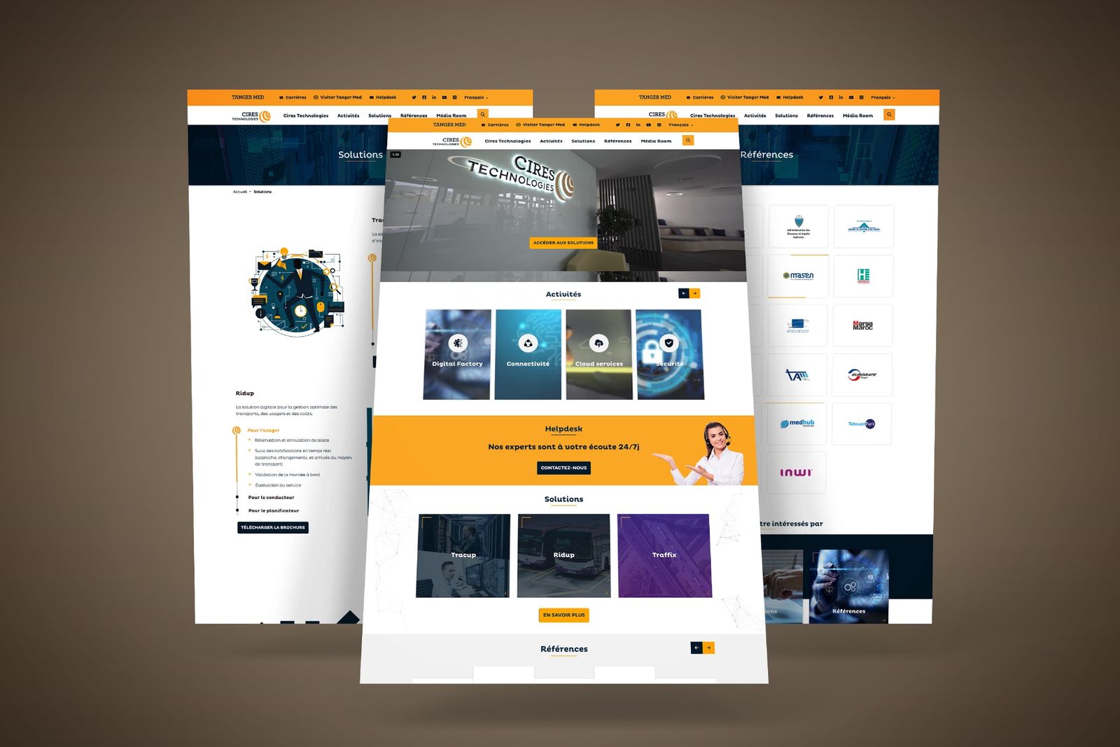 Capture d’écran du site Cires Technologies, aperçu 2