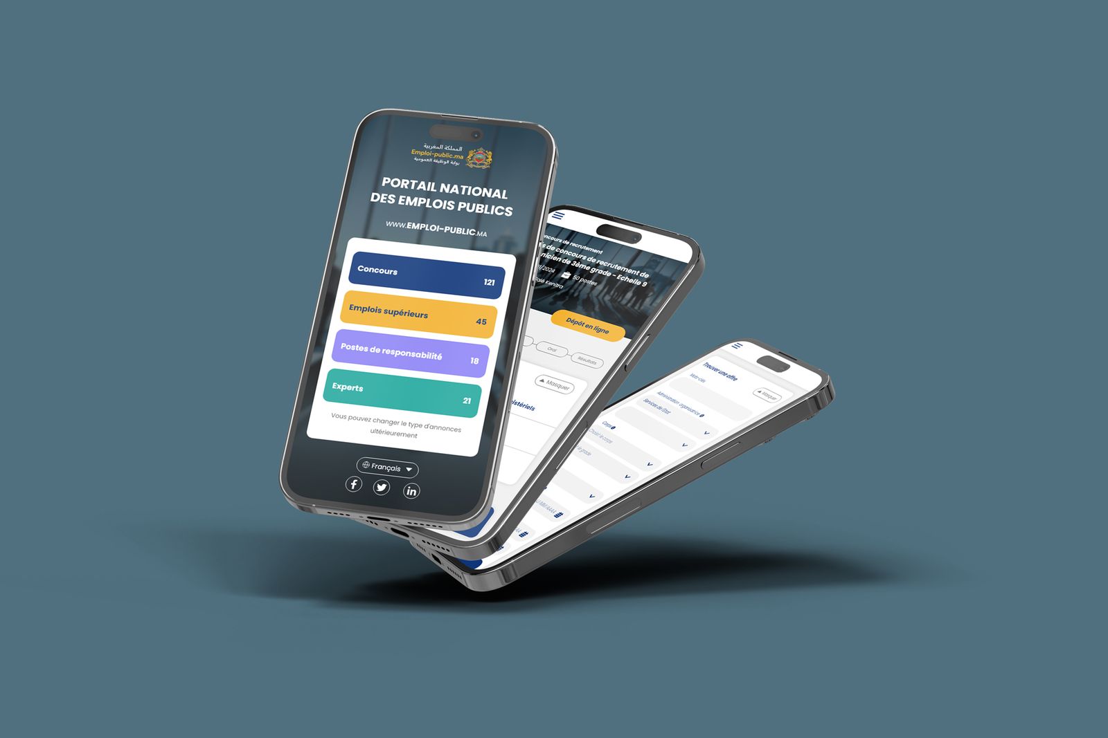 Capture d’écran de l'application Emploi Public (mobile), aperçu 2