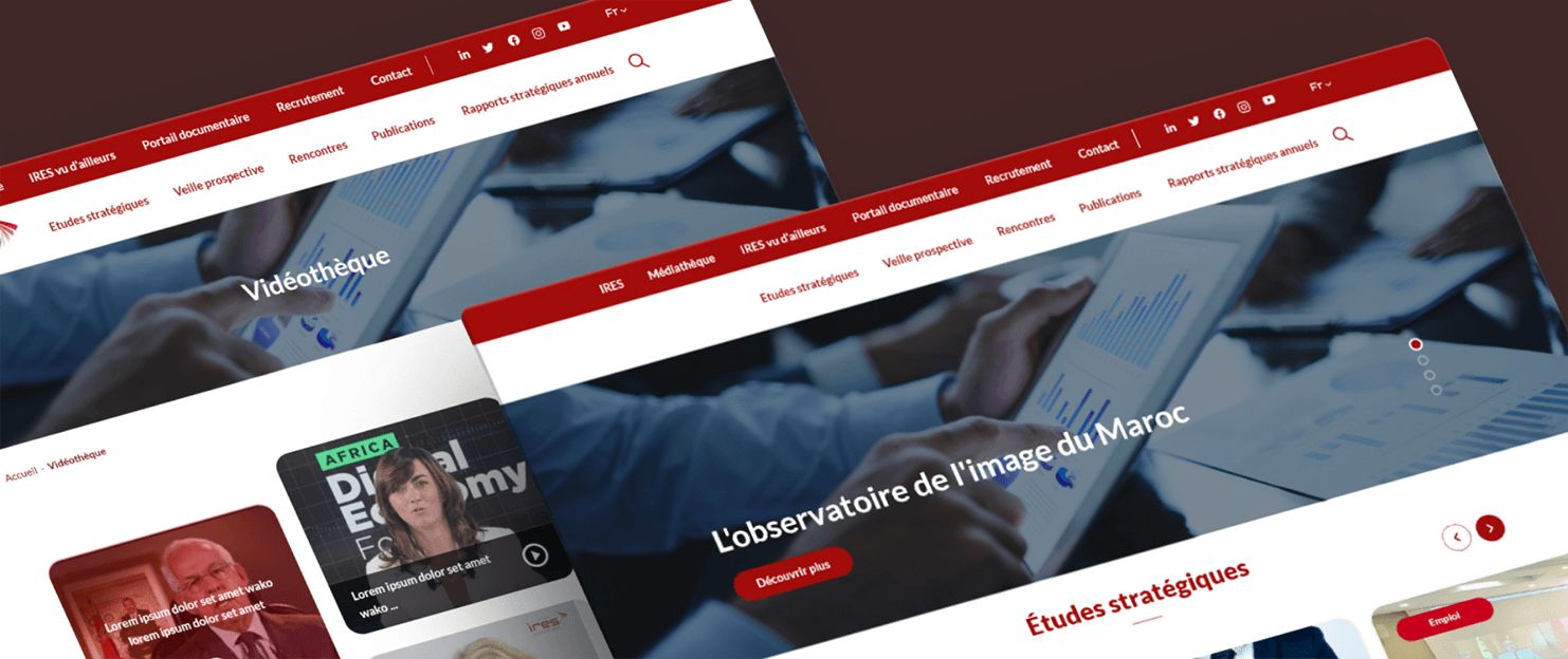 Capture d'écran du site IRES, aperçu 1