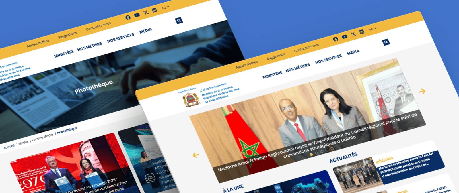Capture d'écran du site MTNRA, aperçu 1