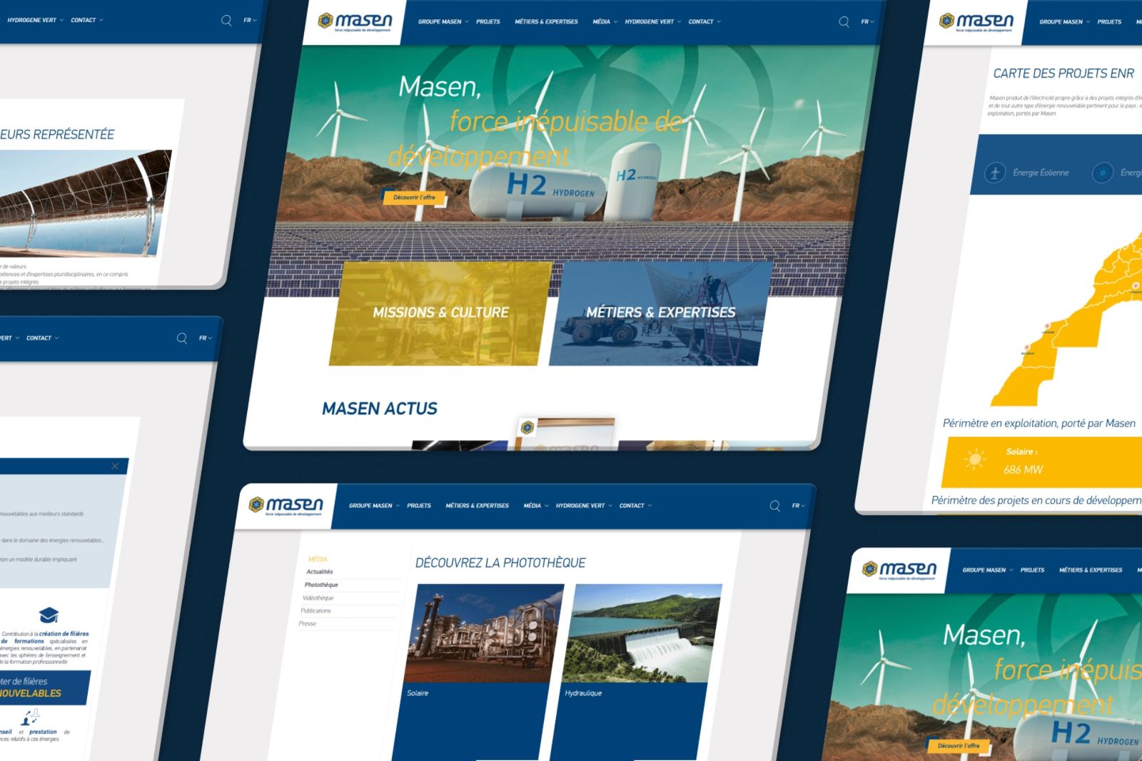 Capture d’écran du site Masen, aperçu 3