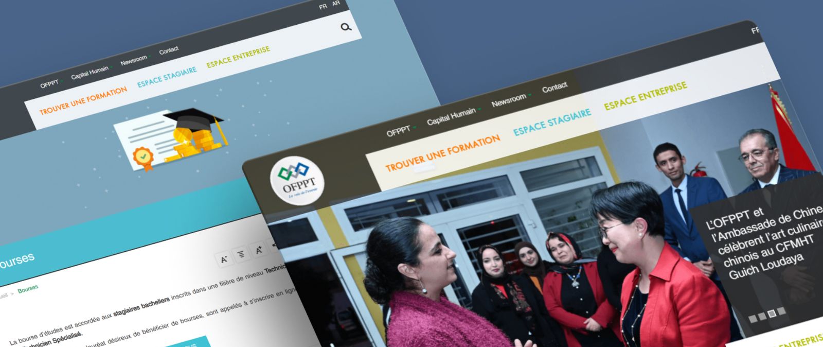 Capture d'écran du site OFPPT, aperçu 1