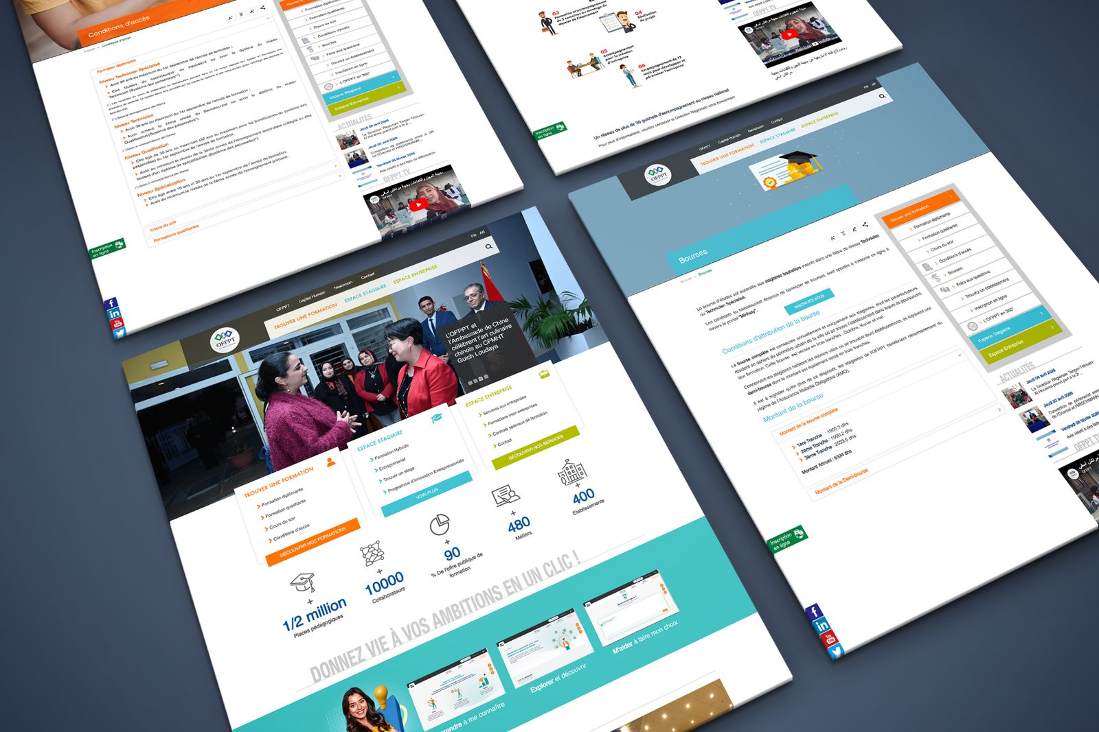 Capture d’écran du site OFPPT, aperçu 2