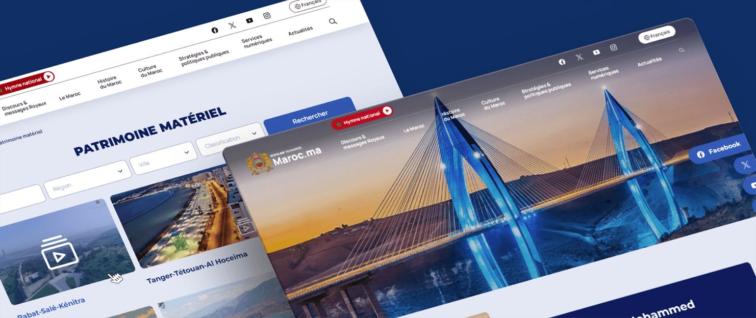 Capture d'écran du site Portail officiel du Maroc, aperçu 1