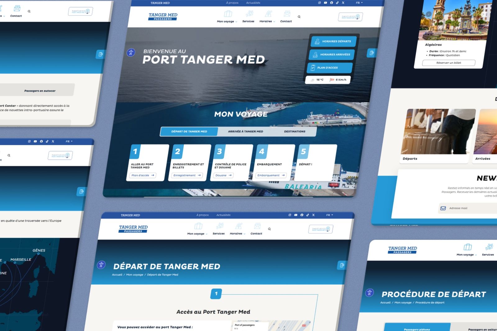 Capture d’écran du site Tanger Med Passagers, aperçu 3