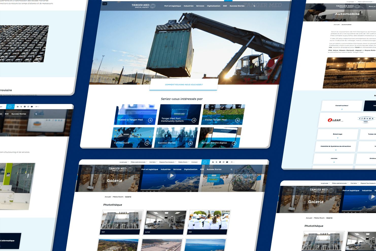 Capture d’écran du site Tanger Med, aperçu 2